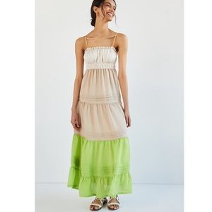 Anthropologie Smocked Tiered Maxi Dress